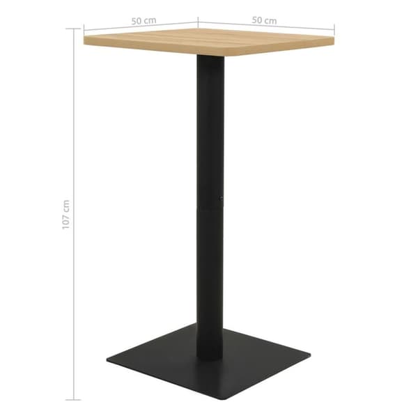 vidaXL bistrobord 50x50x107 cm egetræsfarvet