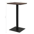 Miniatyrbillede 5 af 5: vidaXL bistrobord 50x50x107 cm mørkt asketræsfarvet