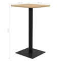 Miniatyrbillede 5 af 5: vidaXL bistrobord 78,5x78,5x107 cm egetræsfarvet