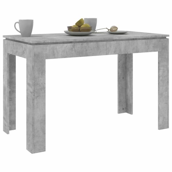 vidaXL spisebord 120x60x76 cm konstrueret træ betongrå
