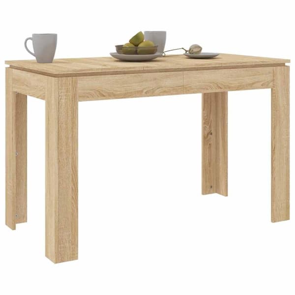 vidaXL Matbord sonoma-ek 120x60x76 cm konstruerat trä