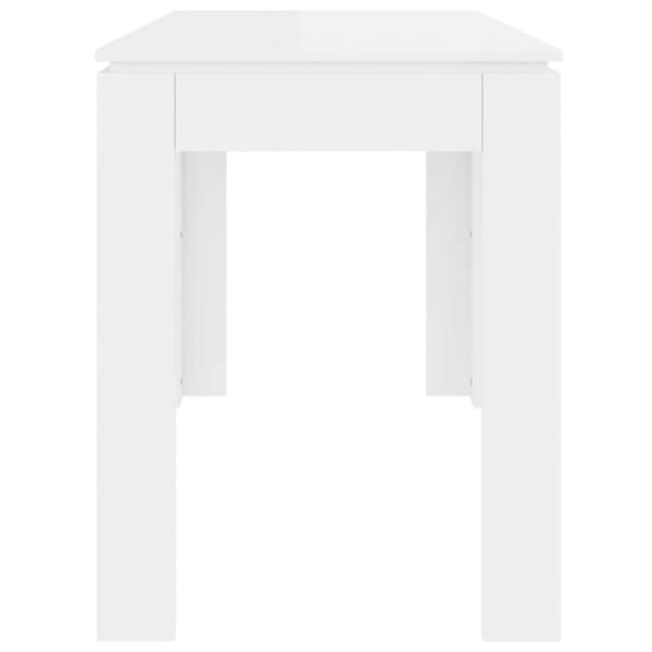 vidaXL Spisebord høyglans hvit 120x60x76 cm konstruert tre