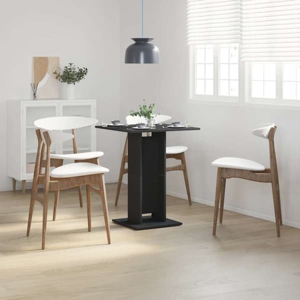 vidaXL Bistropöytä musta 60x60x75 cm tekninen puu