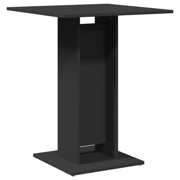vidaXL Bistropöytä musta 60x60x75 cm tekninen puu