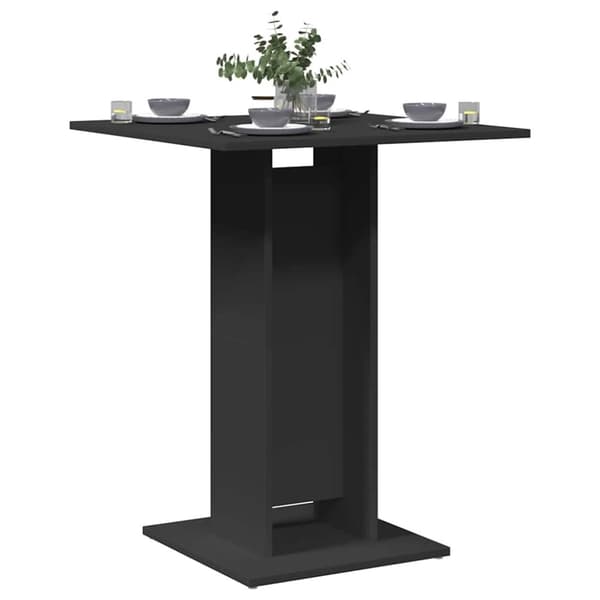 vidaXL Bistropöytä musta 60x60x75 cm tekninen puu