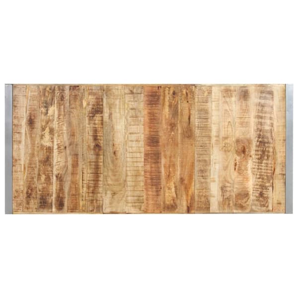 vidaXL spisebord 220x100x75 cm massivt ru mangotræ