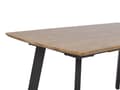 Miniatyrbild 9 av 11: Utdragbart Matbord Mörk Träskiva och Svarta Metallben 160/200 cm Modern Design