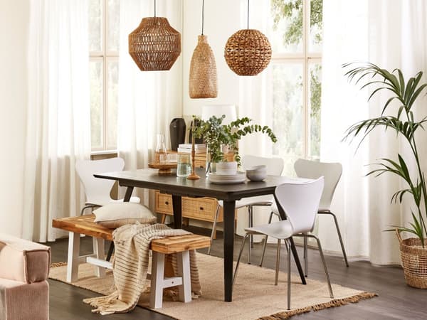 Utdragbart Matbord Svart 160/200 cm Modern Design