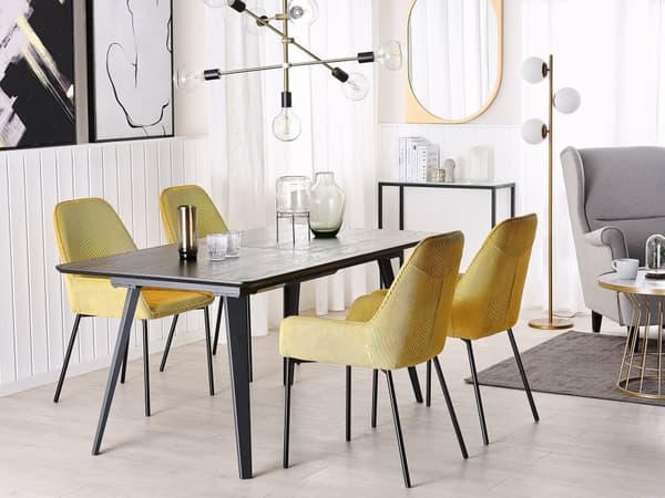 Utdragbart Matbord Svart 160/200 cm Modern Design