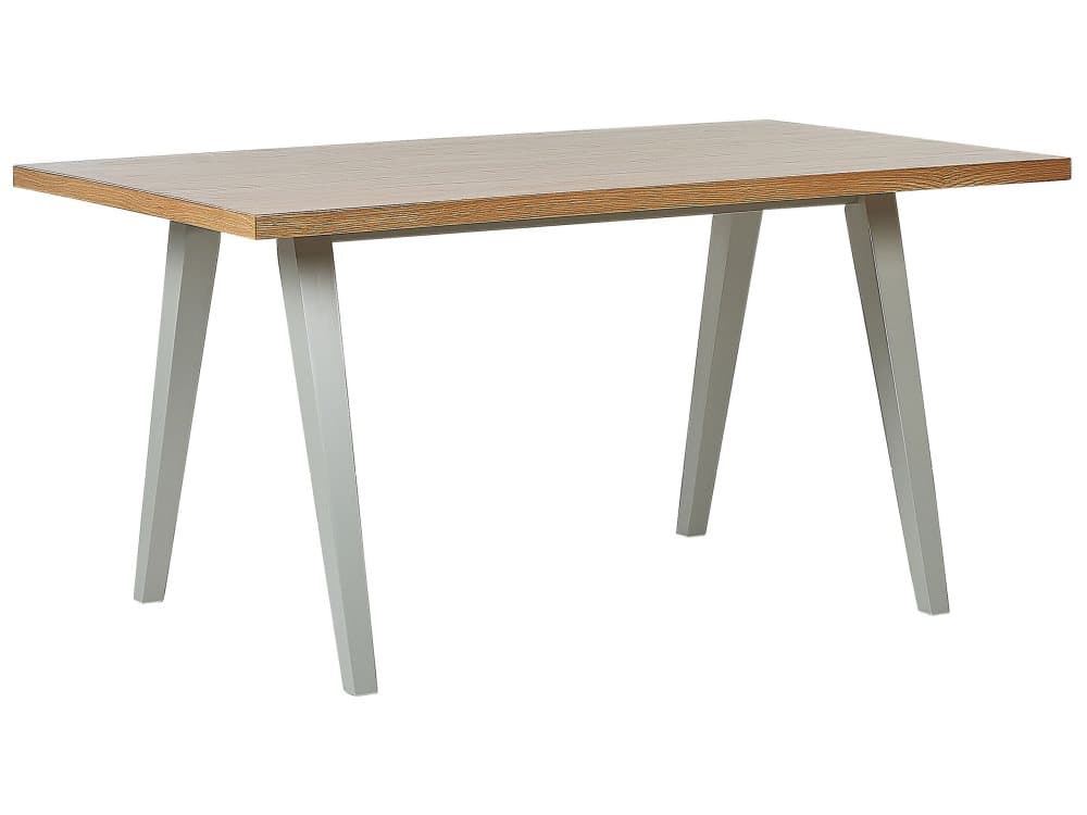 Matbord 150 x 90 cm grå/ljusbrun LENISTER