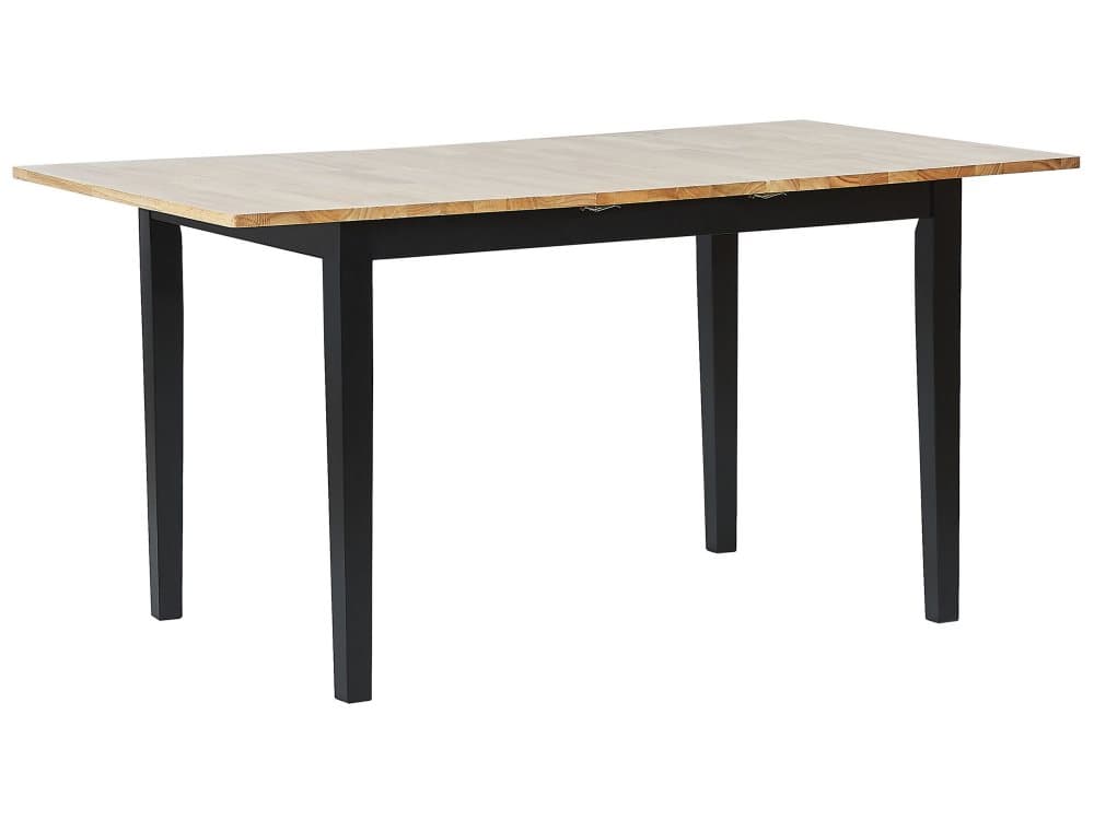 Matbord hopfällbart svart/ljusbrun HOUSTON
