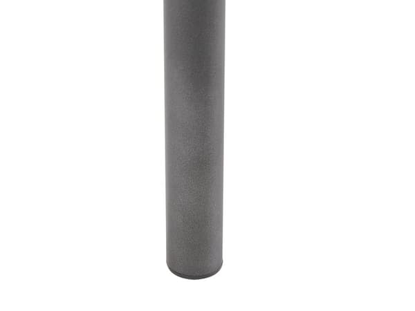 Matgrupp Grå Topp Svarta Stålben Rektangulärt Bord 110 x 70 cm 4 Stolar Modern