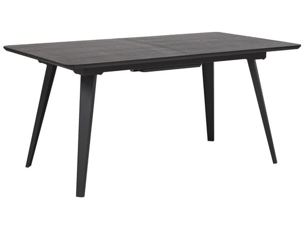Sort Spisebord Traditionelt Bordplade med udtræk 160/200 cm