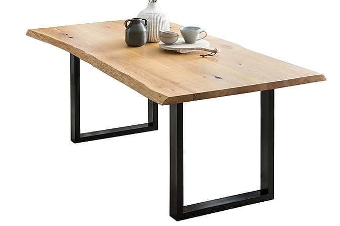Ruokapöytä 240x100 cm Luonnonvalkoinen / Musta Luonnonväri/Musta