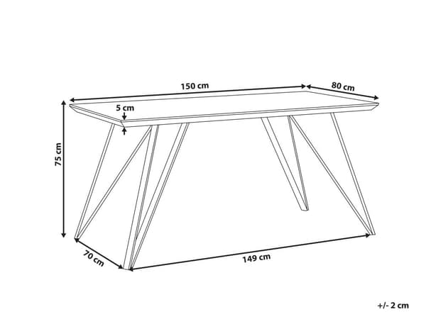 Ruokapöytä marmori efekti valkoinen/kulta MDF 150 x 80 cm metallijalat glamour tyyli