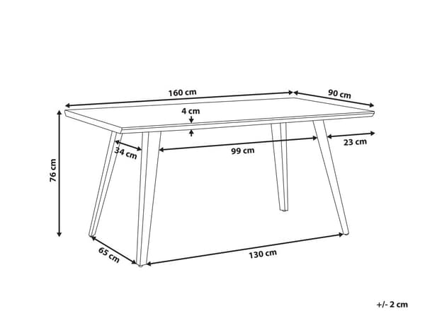 Ruokapöytä harmaa MDF-levy musta metalli 160 x 90 x 76 cm kuudelle suorakulmainen industriaalinen tyyli