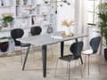 Pikkukuva 4 / 8: Ruokapöytä harmaa MDF-levy musta metalli 160 x 90 x 76 cm kuudelle suorakulmainen industriaalinen tyyli