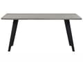 Pikkukuva 5 / 8: Ruokapöytä harmaa MDF-levy musta metalli 160 x 90 x 76 cm kuudelle suorakulmainen industriaalinen tyyli