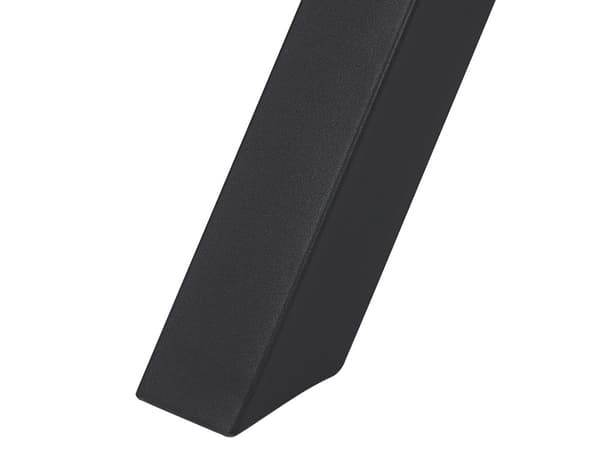 Ruokapöytä jatkettava vaalea puu/musta 140/180 x 90 cm perhosmekanismi 4-6 hengelle minimalistinen tyyli