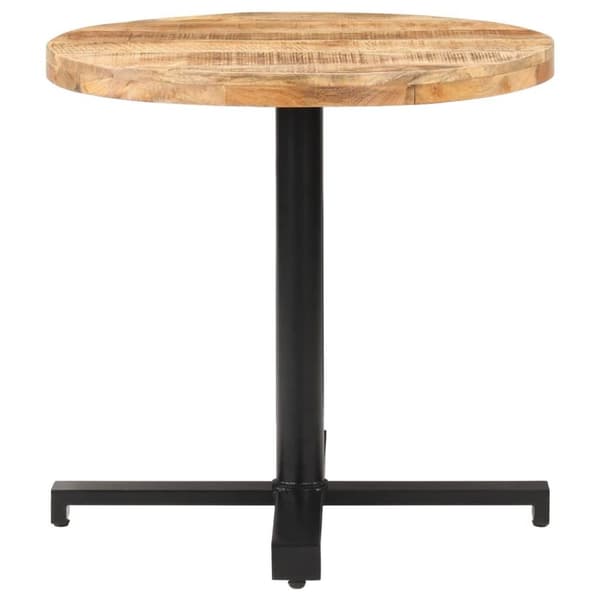 vidaXL bistrobord Ø80x75 cm rund ru mangotræ