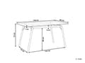 Miniatyrbillede 3 af 6: Spisebord Lyst Træ Transparent Glasplade 140 x 80 cm Industrielt Design