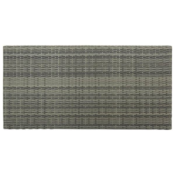 vidaXL Baaripöytä säilytystelineellä harmaa 120x60x110 cm polyrottinki