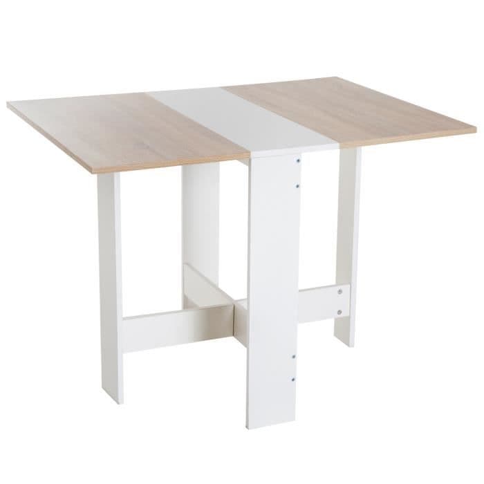 Tabell vikbara kök 103l x 74H x 76L cm vita ek paneler partiklar bicolor 47 120x80x80cm Vita
