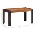Miniatyrbillede 6 af 11: vidaXL spisebord 140x70x76 cm massivt ru mangotræ