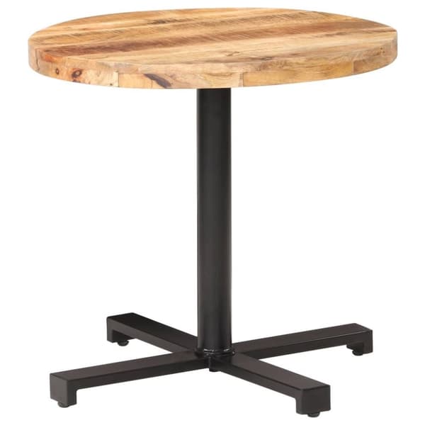 vidaXL Bistrobord rundt Ø80x75 cm grovt mangotre