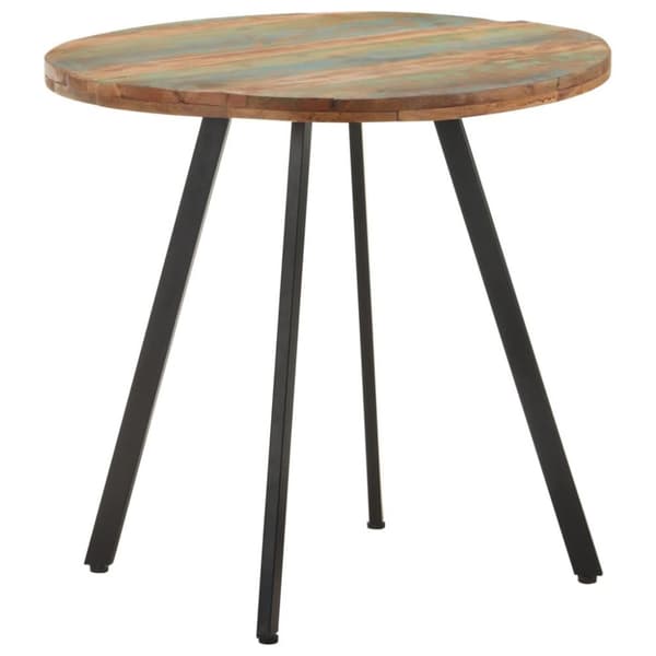 vidaXL Ruokapöytä 80 cm kierrätetty täyspuu