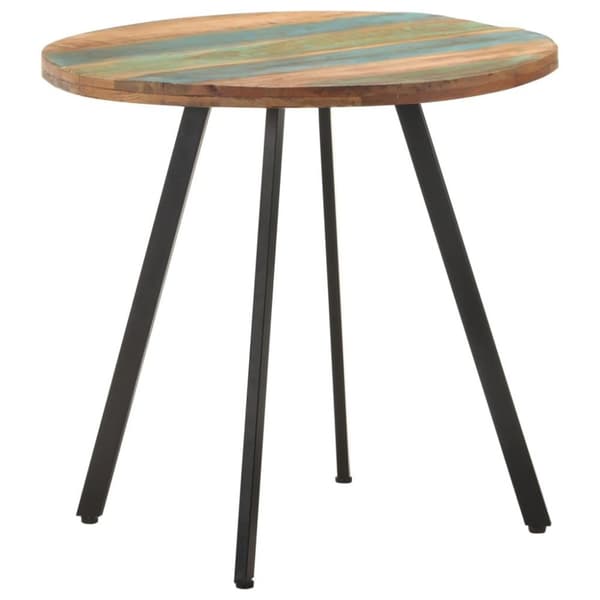 vidaXL Ruokapöytä 80 cm kierrätetty täyspuu