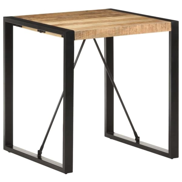 vidaXL spisebord 70x70x75 cm massivt ru mangotræ