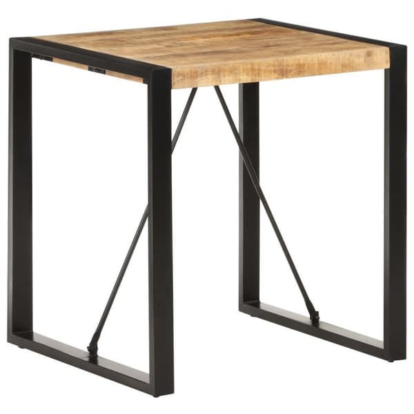 vidaXL spisebord 70x70x75 cm massivt ru mangotræ