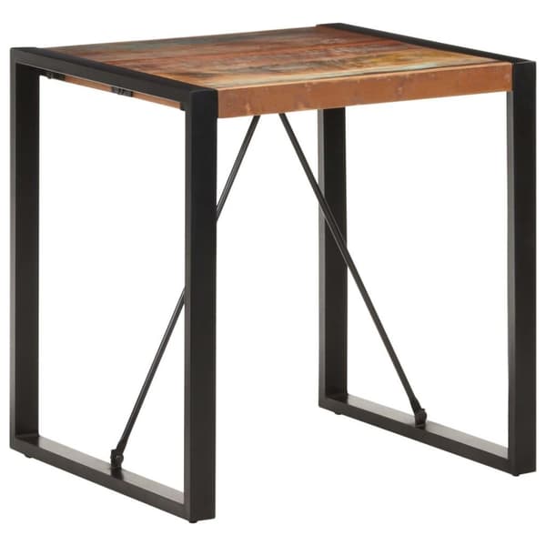 vidaXL Ruokapöytä 70x70x75 cm kierrätetty täyspuu