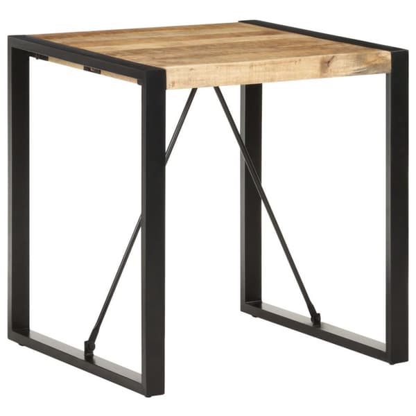 vidaXL Spisebord 70x70x75 cm grov heltre mango