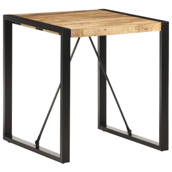 vidaXL Spisebord 70x70x75 cm grov heltre mango