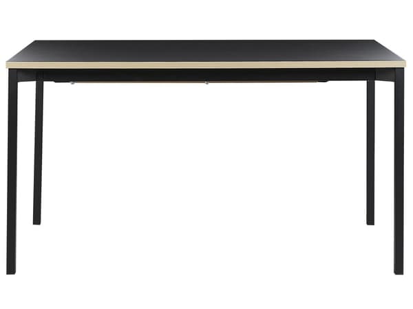 Ruokapöytä musta MDF-levy 140/190 x 90 cm jatkettava moderni industriaalinen tyyli