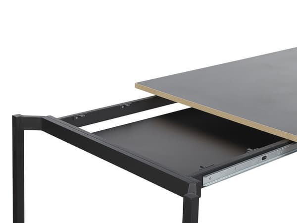 Ruokapöytä musta MDF-levy 140/190 x 90 cm jatkettava moderni industriaalinen tyyli
