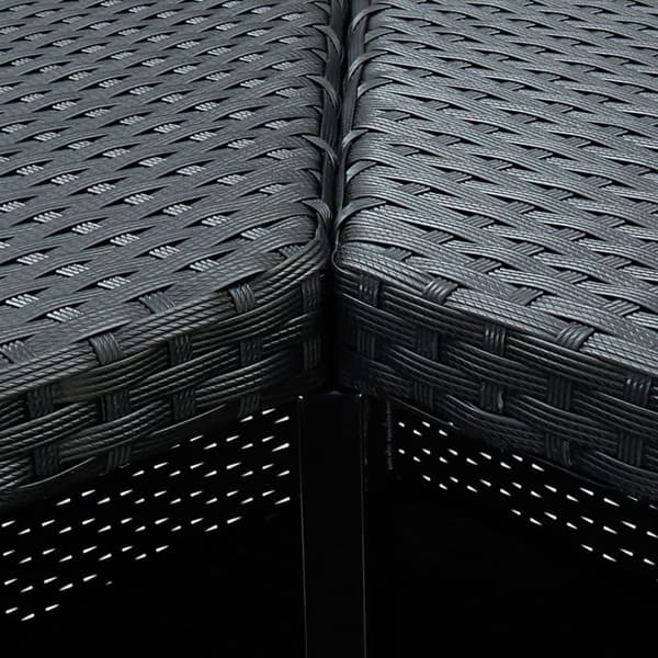 vidaXL hjørnebarbord 100x50x105 cm polyrattan sort