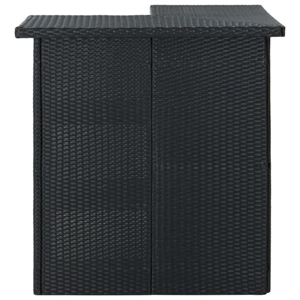 vidaXL Hörnbar svart 100x50x105 cm konstrotting