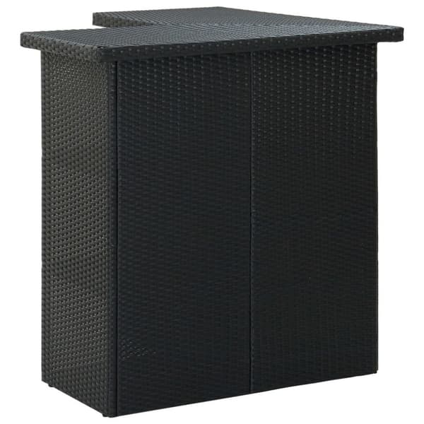 vidaXL Hörnbar svart 100x50x105 cm konstrotting