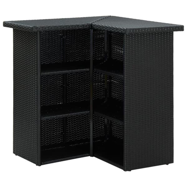 vidaXL Hörnbar svart 100x50x105 cm konstrotting
