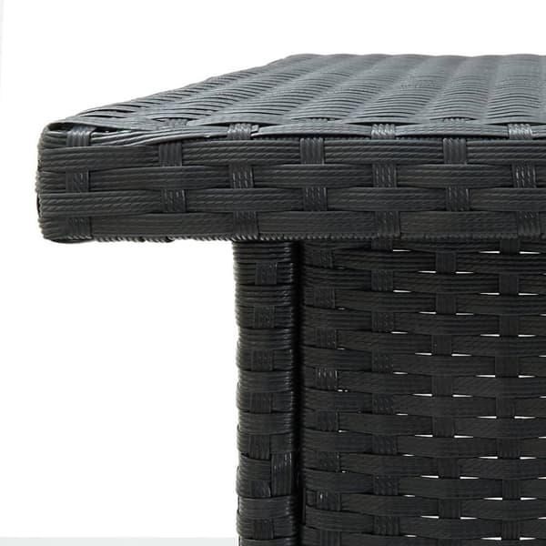 vidaXL Hörnbar svart 100x50x105 cm konstrotting