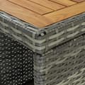 Miniatyrbillede 2 af 8: vidaXL barbord med opbevaringsstativ 120x60x110 cm polyrattan grå