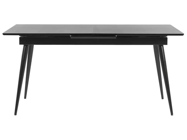 Utdragbart Matbord 160/200 x 90 cm Rektangulärt för 6 Personer Svart