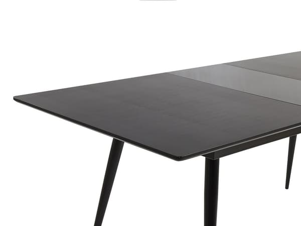 Utdragbart Matbord 160/200 x 90 cm Rektangulärt för 6 Personer Svart