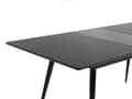 Pikkukuva 7 / 9: Ruokapöytä musta 160/200 x 90 cm jatkettava 6 hengelle metallijalat MDF-levy minimalistinen tyyli
