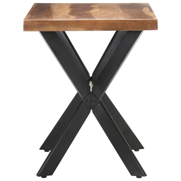 vidaXL Spisebord 120x60x75 cm heltre med honningfinish