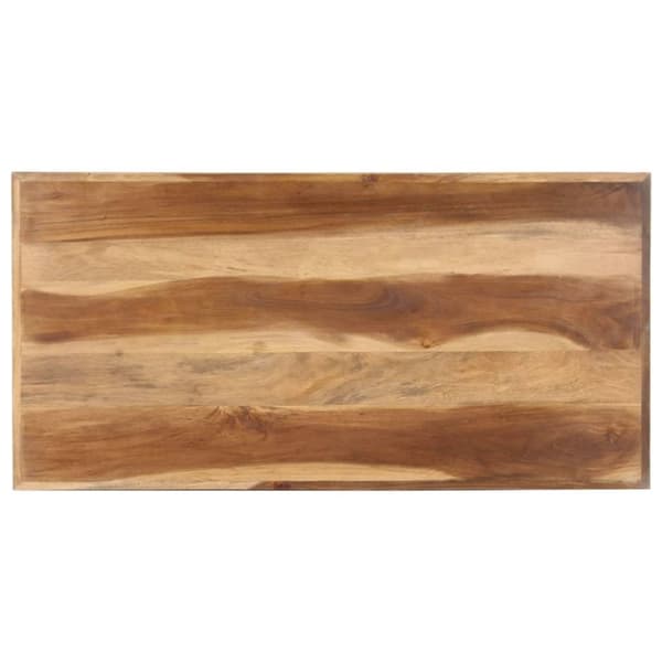 vidaXL Spisebord 120x60x75 cm heltre med honningfinish