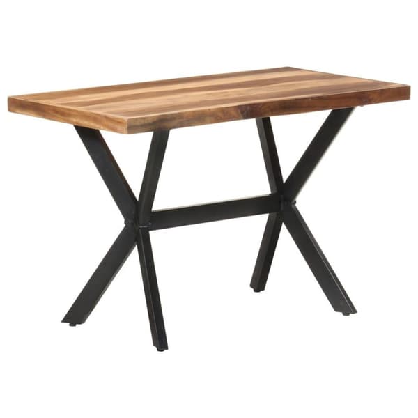 vidaXL Spisebord 120x60x75 cm heltre med honningfinish